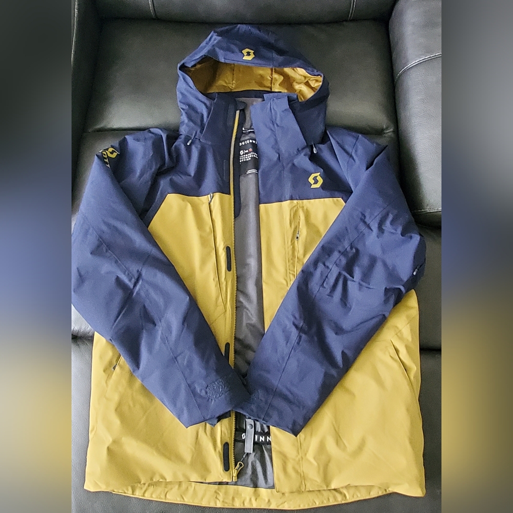 Scott Ultimate Dryo 10 Insulated Jacket, Size XL, Color - Dark Blue/Ecru Olive